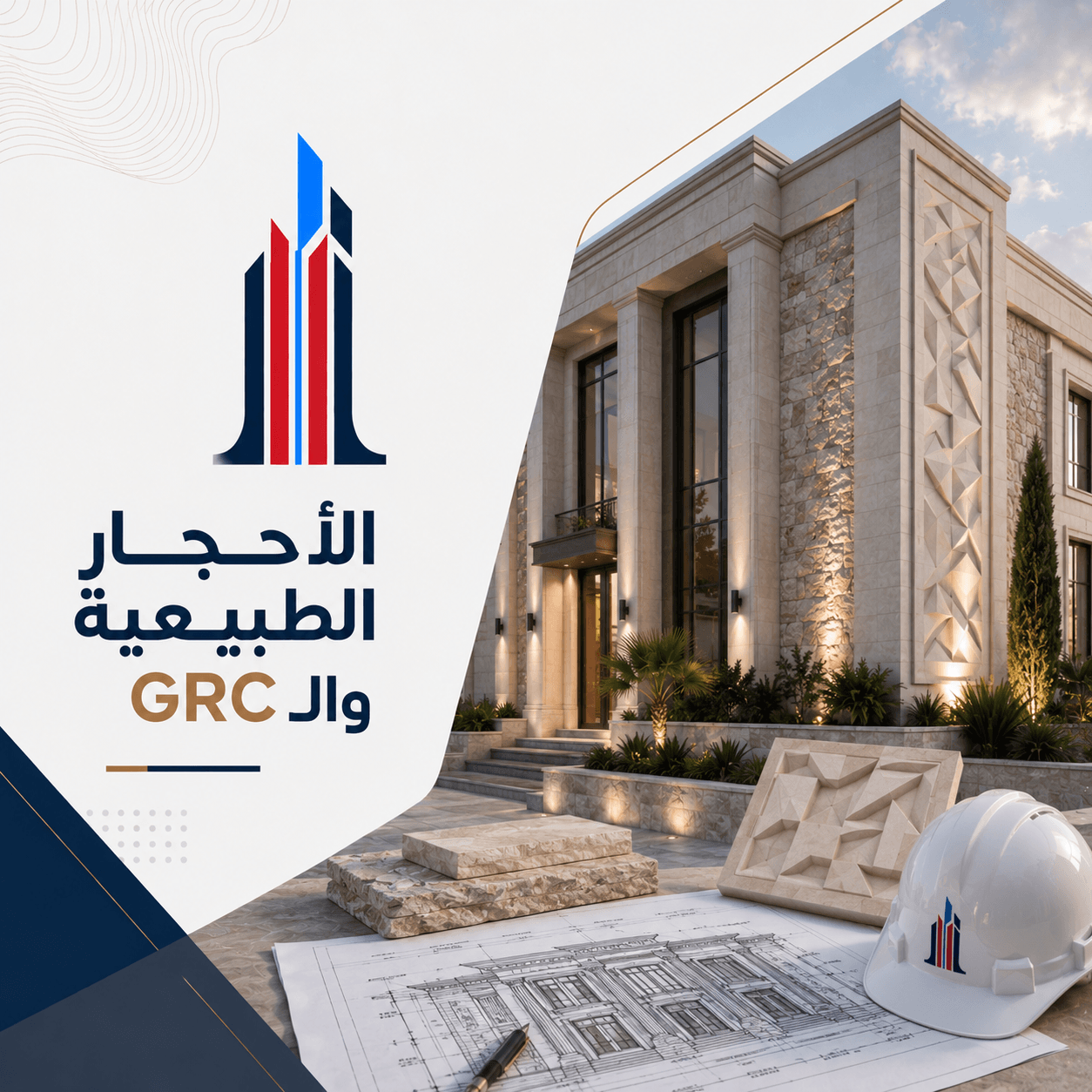 أحجار طبيعية وGRC للواجهات بالرياض