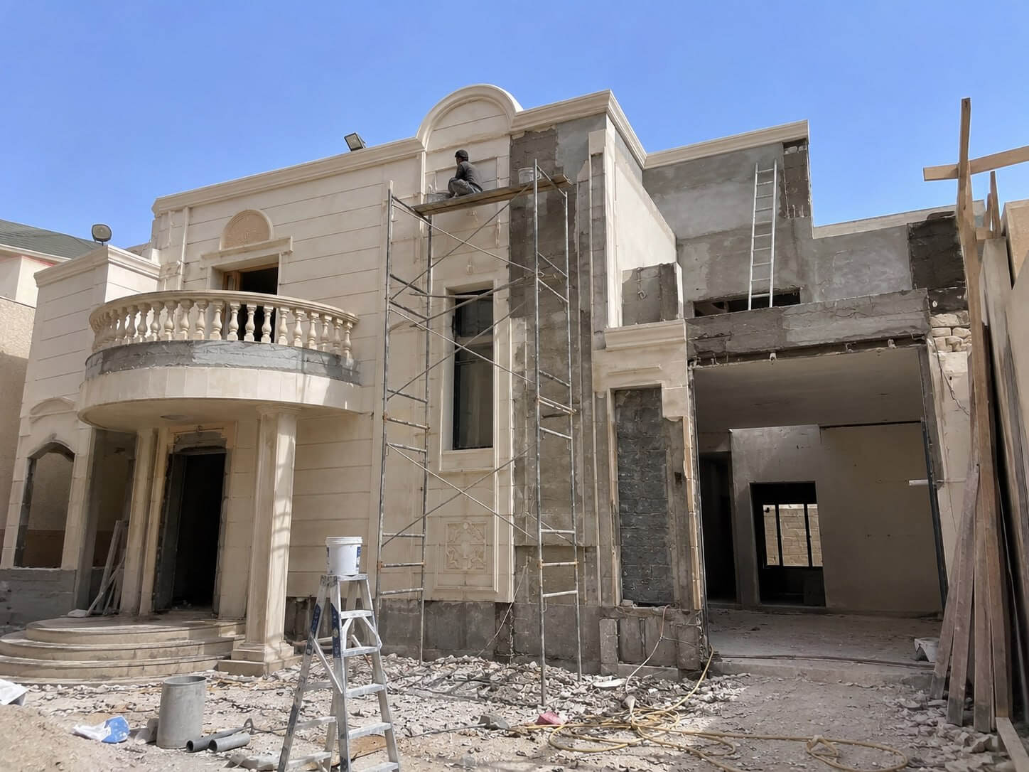 صورة خدمة ترميم فلل قديمة بالكامل