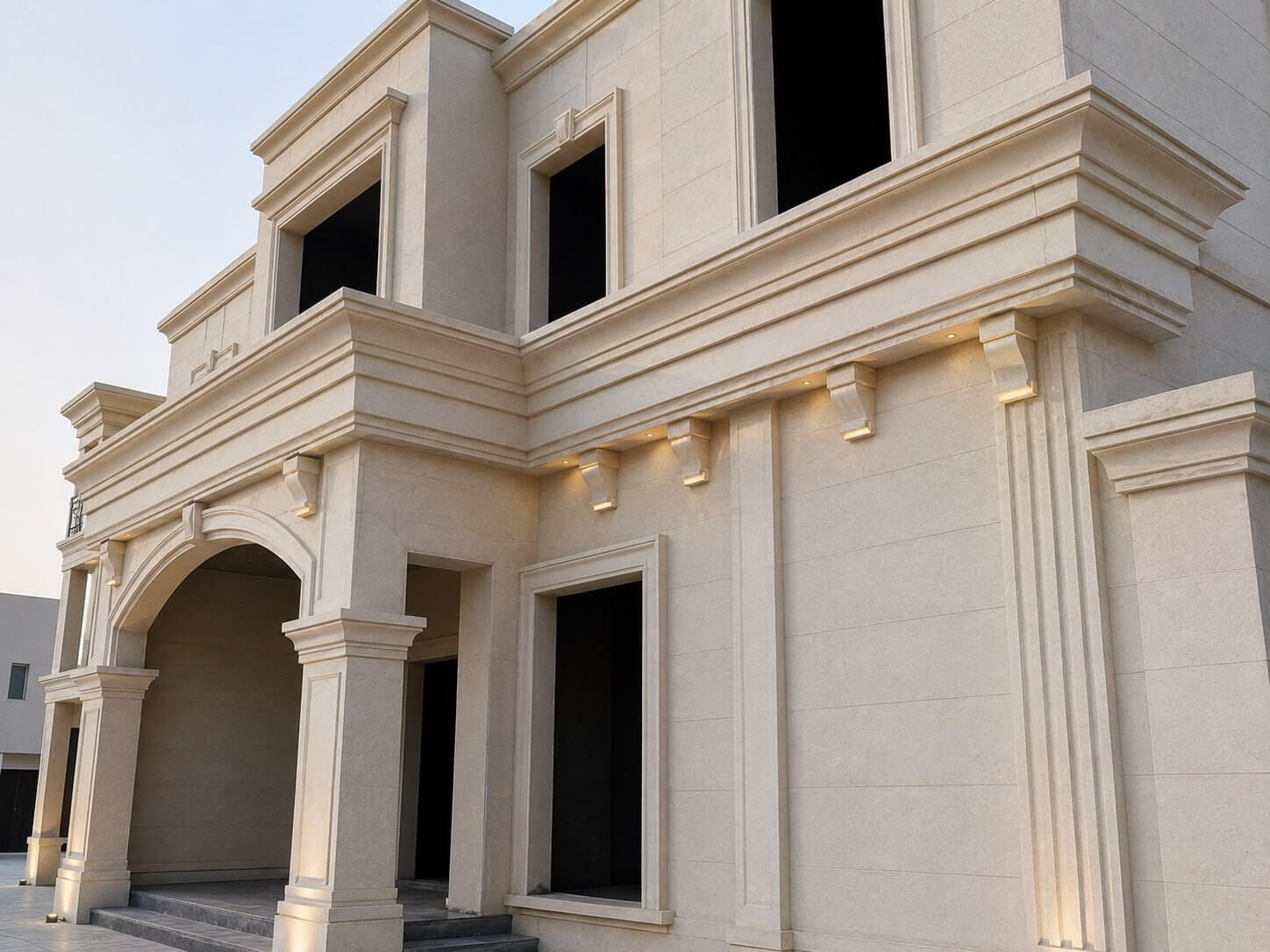 تركيب كرانيش ووحدات GRC - بعد